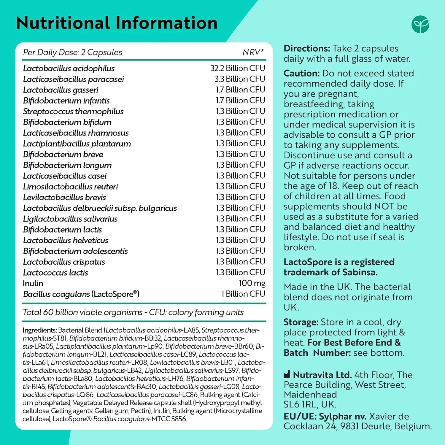 60 Billion CFU Bio Cultures Complex - Image 5