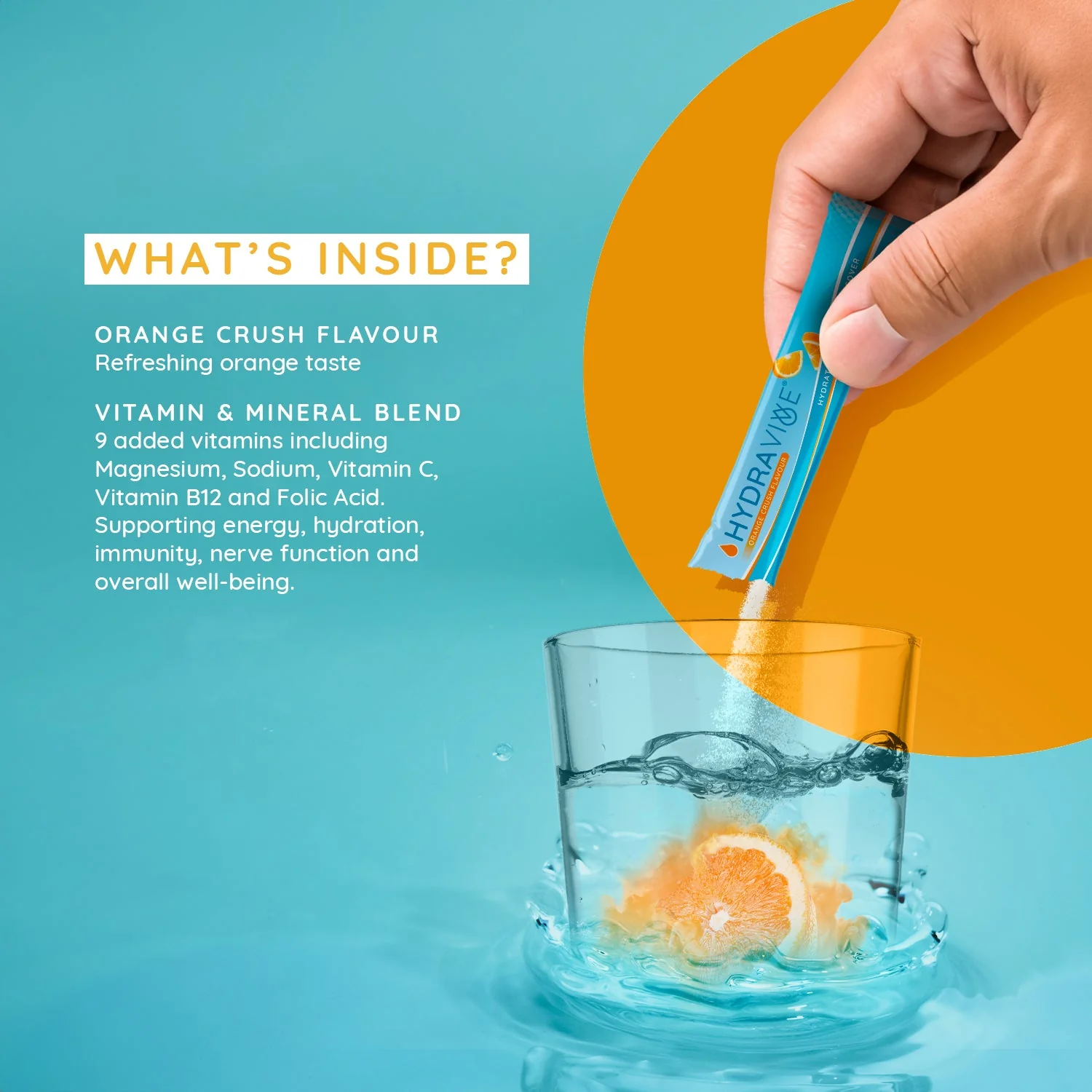 Hydravive Rapid Rehydration Electrolytes Powder - 21 Pack Orange - Image 5