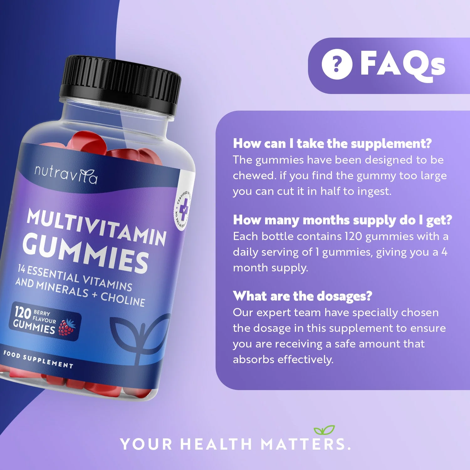 Multivitamin Gummies - 120 Vegan Gummies - Image 4