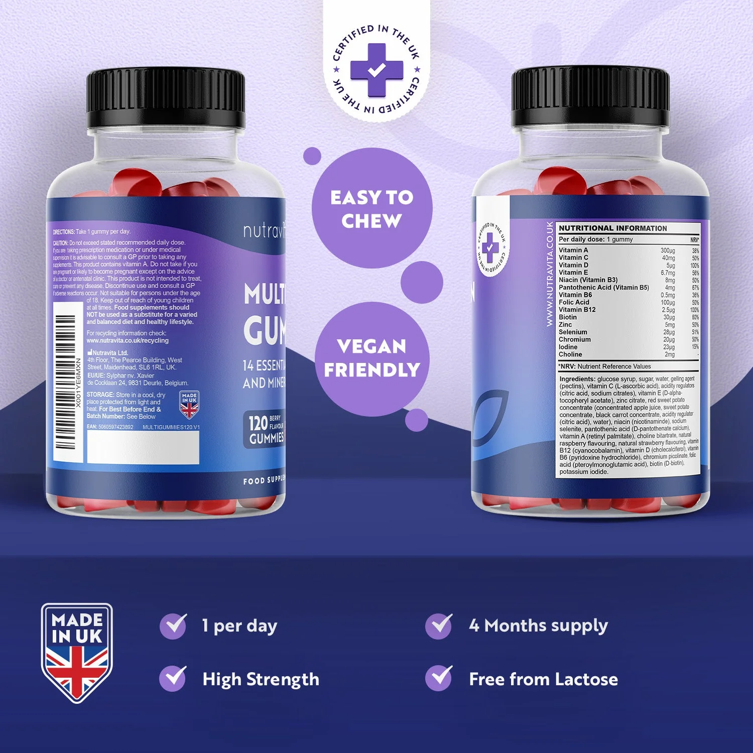 Multivitamin Gummies - 120 Vegan Gummies - Image 5