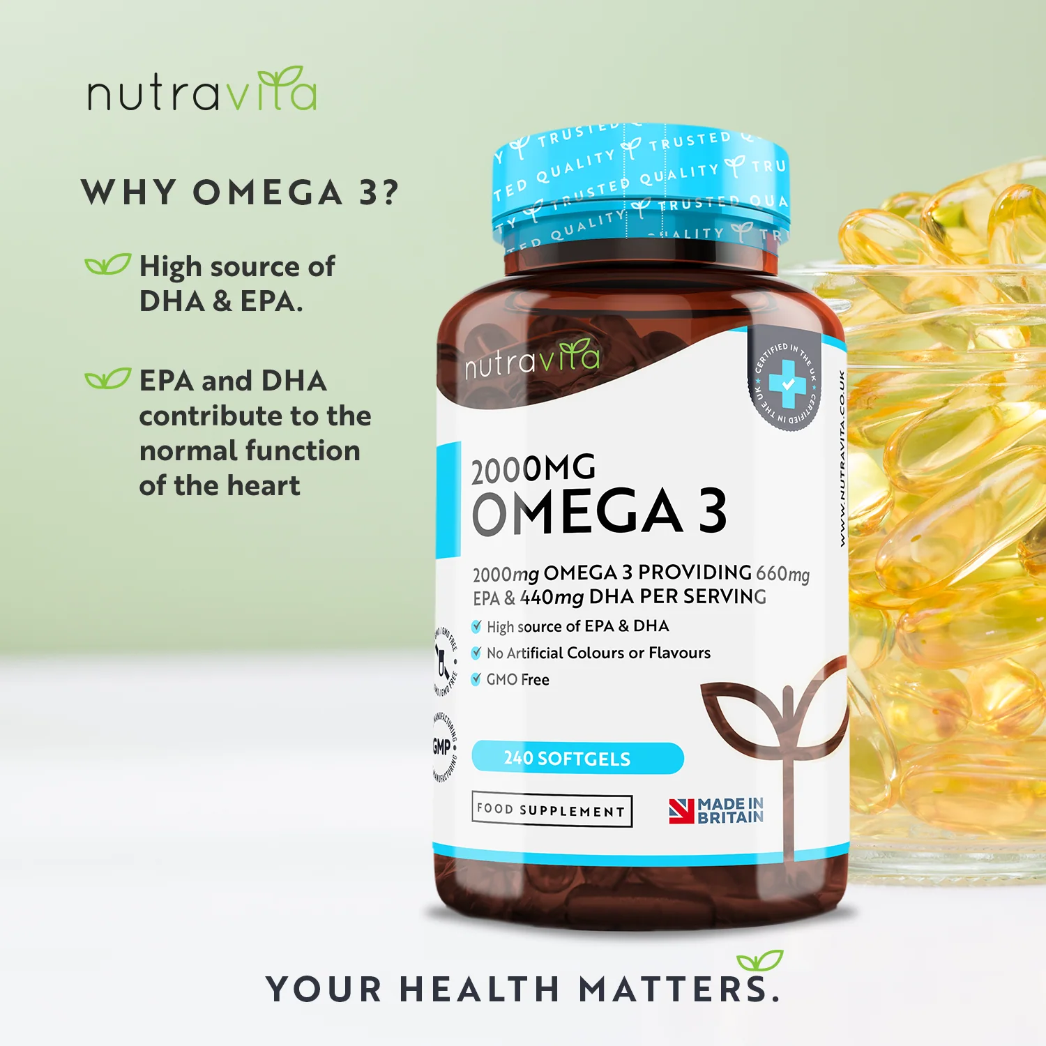 Omega 3 2000mg Pure Fish Oil - Image 3