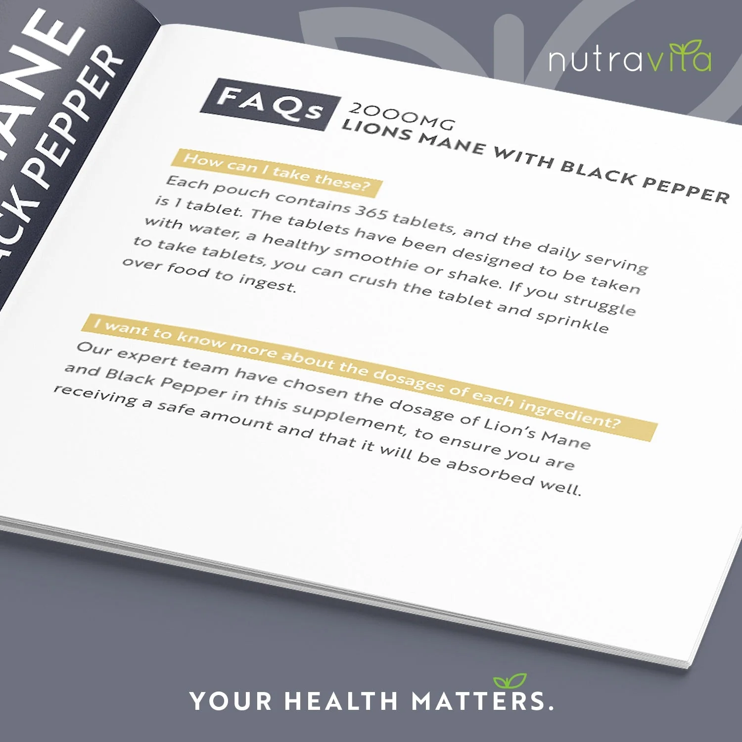 Organic Lions Mane 365 Vegan Capsules - Image 4