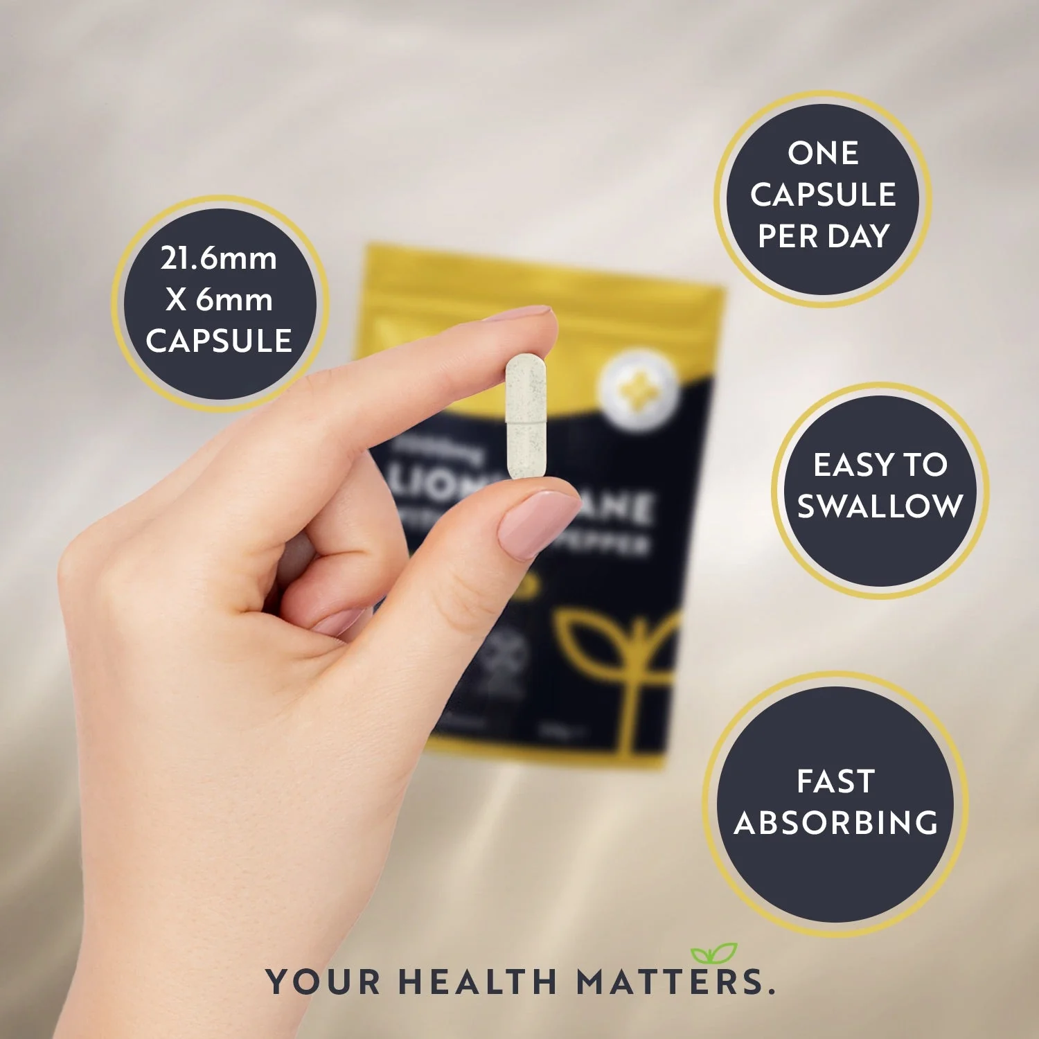 Organic Lions Mane 365 Vegan Capsules - Image 5