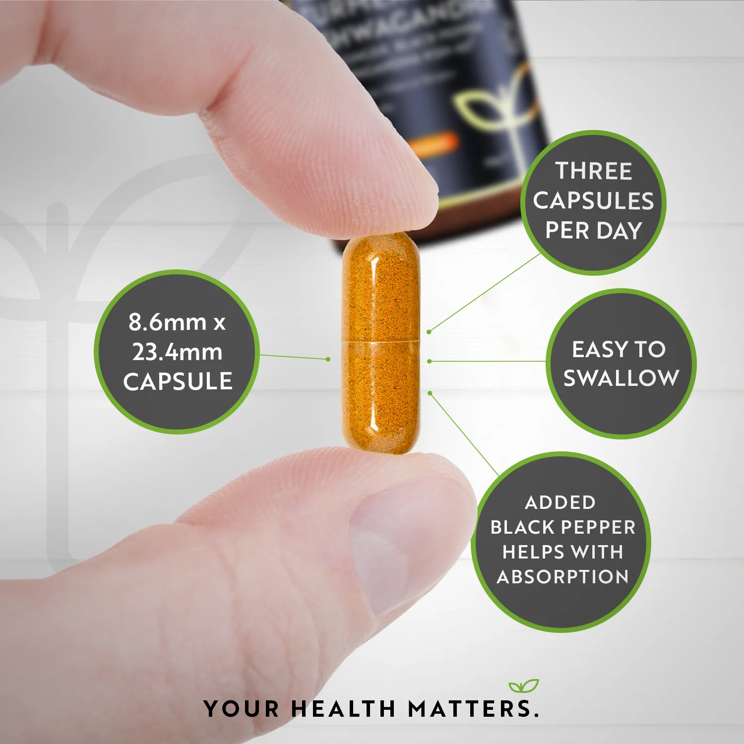 Organic Turmeric 2100mg & Ashwagandha KSM-66 ® with Ginger & Black Pepper - Image 5