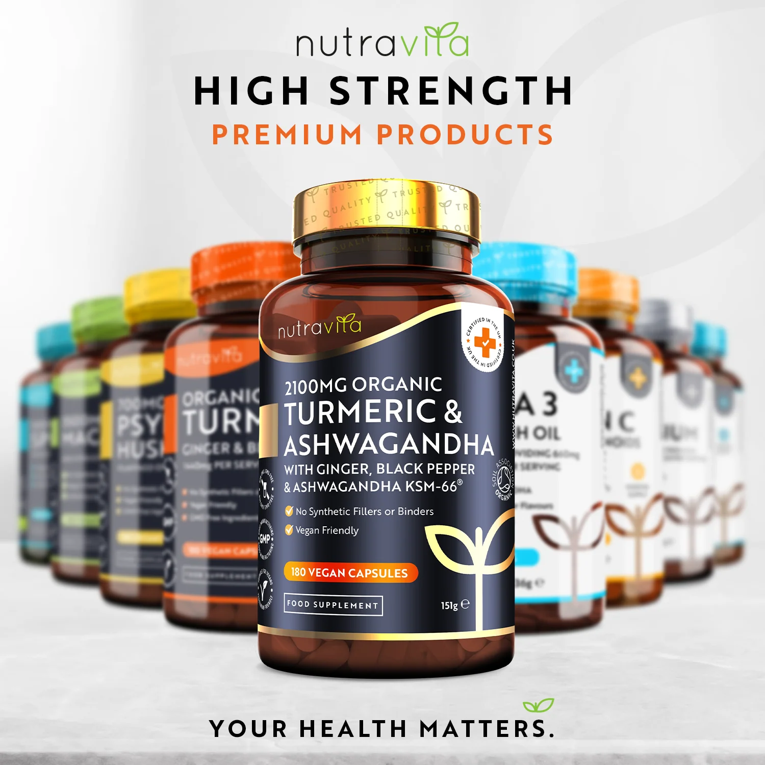 Organic Turmeric 2100mg & Ashwagandha KSM-66 ® with Ginger & Black Pepper - Image 6