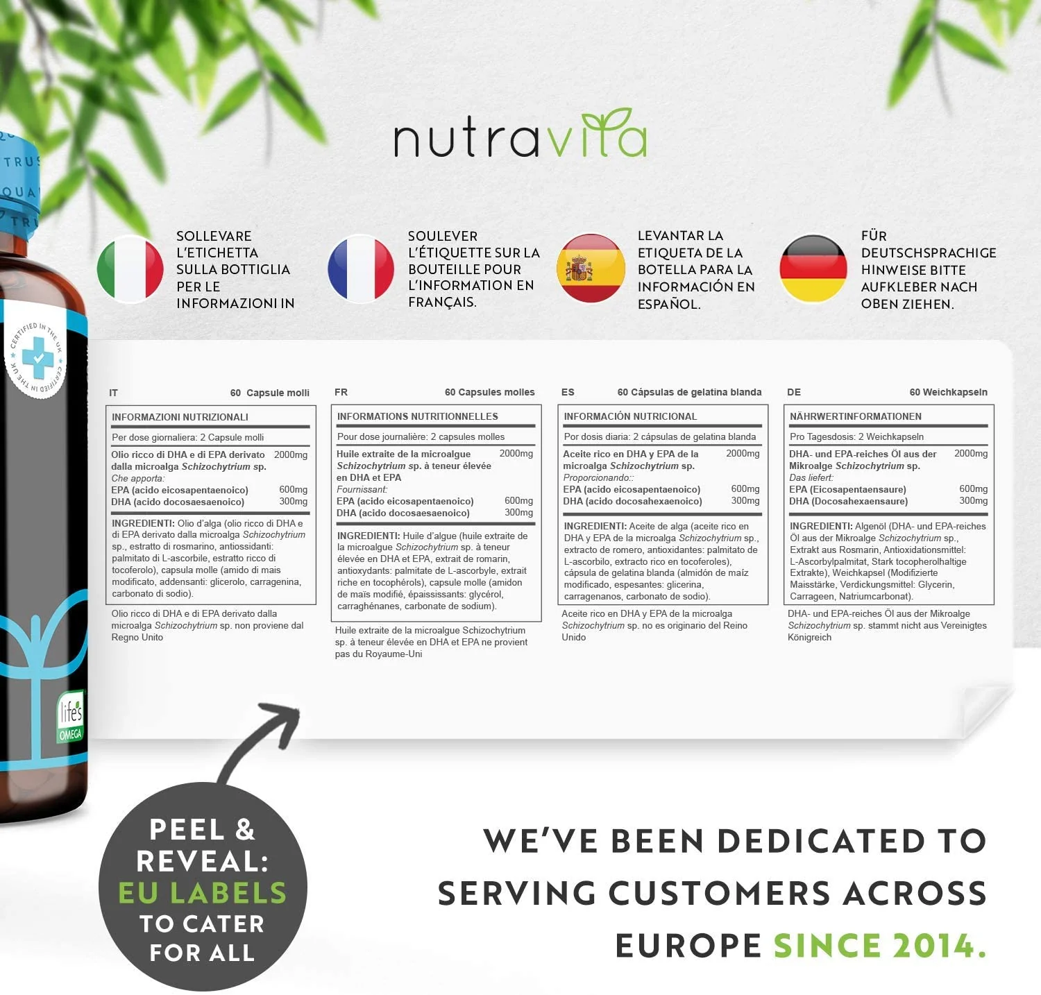 Vegan Omega 3 with 600mg DHA & 300mg EPA - Image 6