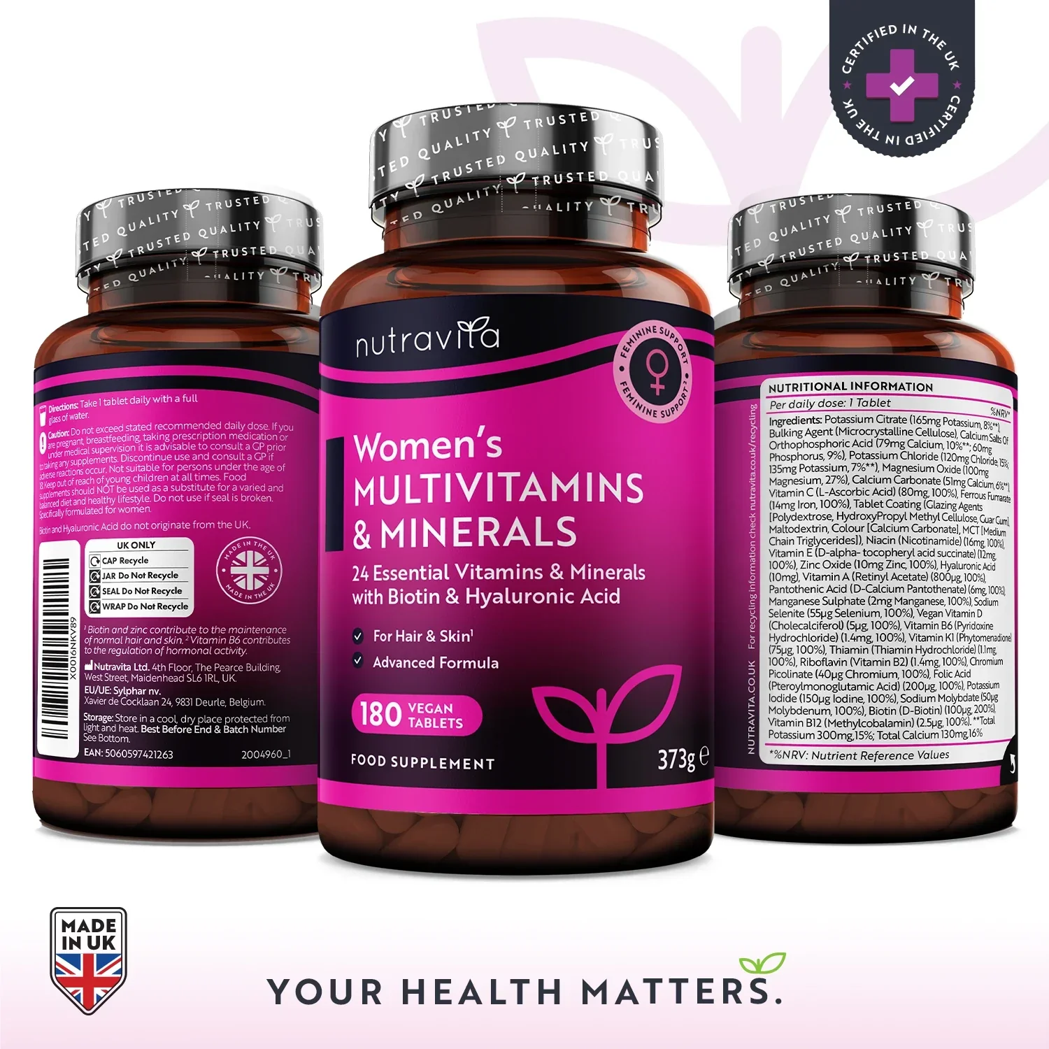 Women's Multivitamins with Biotin and Hyaluronic Acid - Image 3